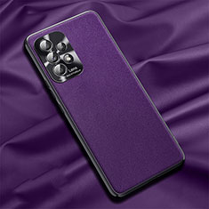 Custodia Lusso Pelle Cover QK2 per Samsung Galaxy A72 4G Viola