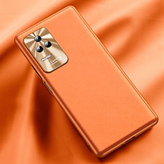 Custodia Lusso Pelle Cover QK2 per Xiaomi Poco F4 5G Arancione