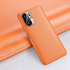 Custodia Lusso Pelle Cover QK3 per Xiaomi Redmi K40 Pro 5G Arancione