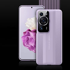 Custodia Lusso Pelle Cover QK5 per Huawei P60 Viola