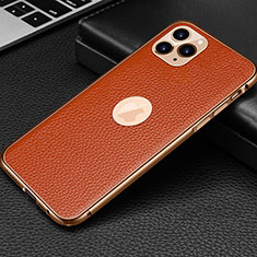 Custodia Lusso Pelle Cover R01 per Apple iPhone 11 Pro Max Arancione