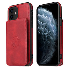 Custodia Lusso Pelle Cover R01 per Apple iPhone 12 Mini Rosso