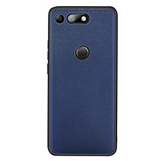 Custodia Lusso Pelle Cover R01 per Huawei Honor V20 Blu