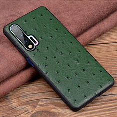 Custodia Lusso Pelle Cover R01 per Huawei Nova 6 Verde