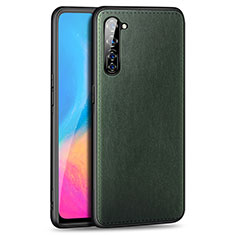 Custodia Lusso Pelle Cover R01 per Oppo A91 Verde