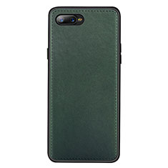 Custodia Lusso Pelle Cover R01 per Oppo R17 Neo Verde