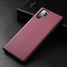 Custodia Lusso Pelle Cover R01 per Samsung Galaxy Note 10 Plus 5G Rosso