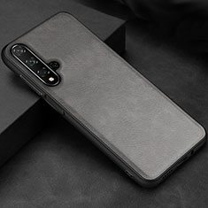 Custodia Lusso Pelle Cover R02 per Huawei Honor 20 Grigio