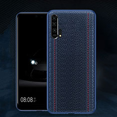 Custodia Lusso Pelle Cover R02 per Huawei Honor 20 Pro Blu