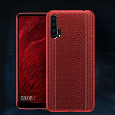 Custodia Lusso Pelle Cover R02 per Huawei Honor 20 Pro Rosso