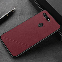 Custodia Lusso Pelle Cover R03 per Huawei Honor V20 Rosso Rosa