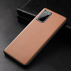 Custodia Lusso Pelle Cover R03 per Samsung Galaxy S20 Plus 5G Arancione