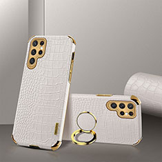 Custodia Lusso Pelle Cover R03 per Samsung Galaxy S22 Ultra 5G Bianco