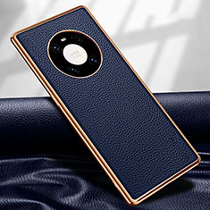 Custodia Lusso Pelle Cover R04 per Huawei Mate 40 Pro Blu