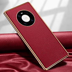 Custodia Lusso Pelle Cover R04 per Huawei Mate 40E Pro 5G Rosso