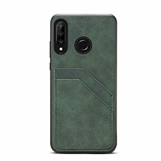 Custodia Lusso Pelle Cover R04 per Huawei Nova 4e Verde