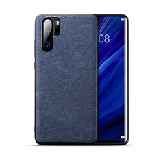 Custodia Lusso Pelle Cover R04 per Huawei P30 Pro Blu