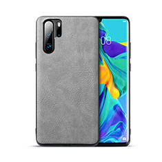 Custodia Lusso Pelle Cover R04 per Huawei P30 Pro Grigio