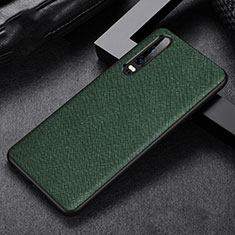 Custodia Lusso Pelle Cover R04 per Huawei P30 Verde