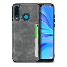 Custodia Lusso Pelle Cover R05 per Huawei Nova 4e Grigio