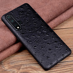 Custodia Lusso Pelle Cover R05 per Huawei Nova 5 Nero