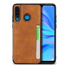 Custodia Lusso Pelle Cover R05 per Huawei P30 Lite Arancione