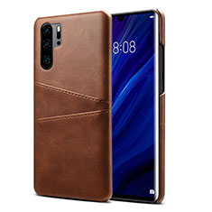 Custodia Lusso Pelle Cover R05 per Huawei P30 Pro Marrone