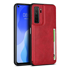 Custodia Lusso Pelle Cover R06 per Huawei Nova 7 SE 5G Rosso