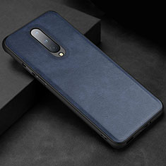 Custodia Lusso Pelle Cover R06 per OnePlus 8 Blu