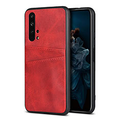 Custodia Lusso Pelle Cover R07 per Huawei Honor 20 Pro Rosso