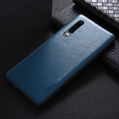 Custodia Lusso Pelle Cover R07 per Huawei P30 Blu