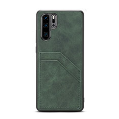 Custodia Lusso Pelle Cover R08 per Huawei P30 Pro New Edition Verde