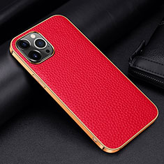 Custodia Lusso Pelle Cover S01 per Apple iPhone 13 Pro Rosso