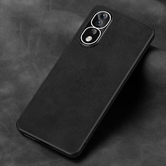 Custodia Lusso Pelle Cover S01 per Huawei Honor 80 Pro Flat 5G Nero