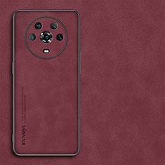 Custodia Lusso Pelle Cover S01 per Huawei Honor Magic4 5G Rosso