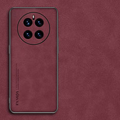 Custodia Lusso Pelle Cover S01 per Huawei Mate 50E Rosso