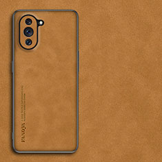 Custodia Lusso Pelle Cover S01 per Huawei Nova 10 Arancione