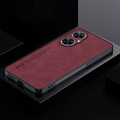 Custodia Lusso Pelle Cover S01 per Huawei Nova 11i Rosso