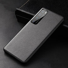 Custodia Lusso Pelle Cover S01 per Huawei Nova 7 Pro 5G Nero