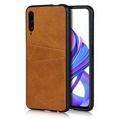 Custodia Lusso Pelle Cover S01 per Huawei P Smart Pro (2019) Arancione