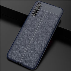 Custodia Lusso Pelle Cover S01 per Huawei P smart S Blu