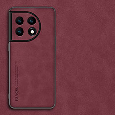 Custodia Lusso Pelle Cover S01 per OnePlus 11R 5G Rosso