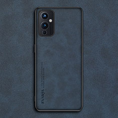 Custodia Lusso Pelle Cover S01 per OnePlus 9 5G Blu