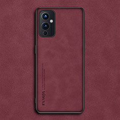 Custodia Lusso Pelle Cover S01 per OnePlus 9 5G Rosso