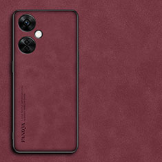 Custodia Lusso Pelle Cover S01 per OnePlus Nord CE 3 5G Rosso