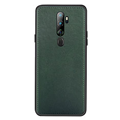 Custodia Lusso Pelle Cover S01 per Oppo A11 Verde