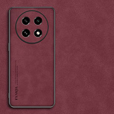 Custodia Lusso Pelle Cover S01 per Oppo A2 Pro 5G Rosso