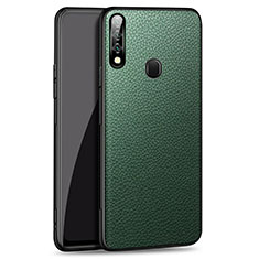 Custodia Lusso Pelle Cover S01 per Oppo A31 Verde