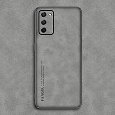 Custodia Lusso Pelle Cover S01 per Oppo A55 5G Grigio