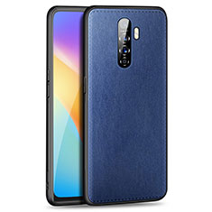 Custodia Lusso Pelle Cover S01 per Oppo Reno Ace Blu